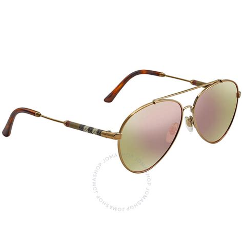 burberry sunglasses be3092q|Burberry Grey Mirror Rose Gold Pilot Ladies Sunglasses .